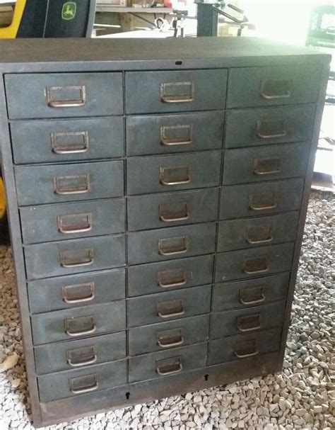 industrial vintage cole-steel metal file parts bin cabinet 27 drawers|Vintage Industrial Metal File Cabinet .